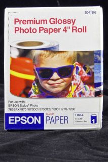 Roll Epson Premium Glossy Photo Paper Paper 4 Roll 4 x 26
