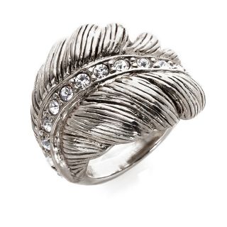 feather design crystal band ring rating 2 $ 27 95 s h $ 5 95 size