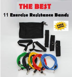  Exercise Workout Gym Resistance Bands Equipment Fitness Elastic