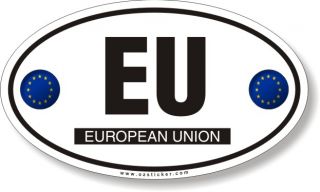 Euro Oval European Union Sticker 3 5 x 6