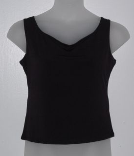 Hot in Hollywood Drape Front Top Size S Black