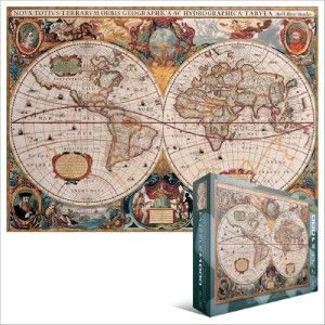 Eurographics Jigsaw Puzzle Antique World Map Geography