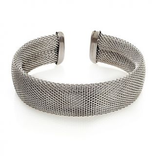 stately steel mesh 6 34 cuff bracelet d 20121205130813983~224758
