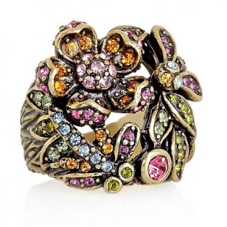 Heidi Daus Secret Garden Crystal Accented Floral Ring