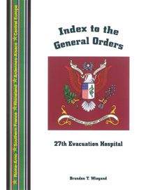 Index to The General Orders of The 27th Evacuation Hospital General