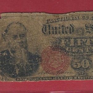  50 Cent Fractional VGOOD Ed Stanton 4th Issu Old Paper Money