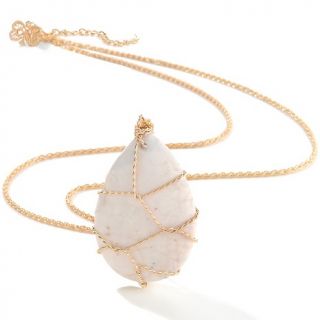  with Stefani Greenfield Pear Shaped Stone 36 Drop Necklace