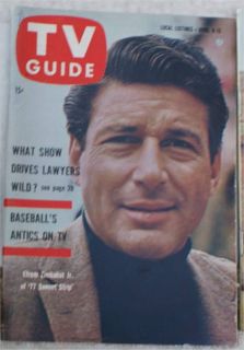 Vint TV Guide 1960 Efrem Zimbalist Jr 77 Sunset Strip