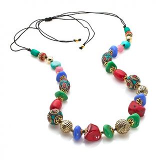 FERN FINDS Multicolor Multi Bead 46 Cord Necklace