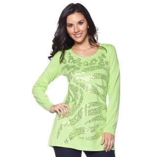  long sleeve jersey knit sequin tunic rating 44 $ 19 95 s h $ 1 99