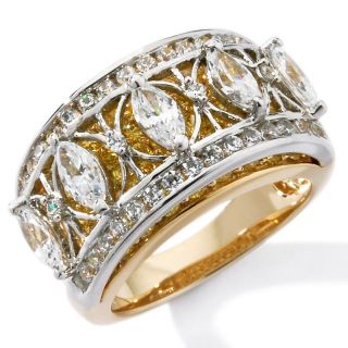 Victoria Wieck 3.09ct Absolute™ 2 Tone Overlay Band Ring