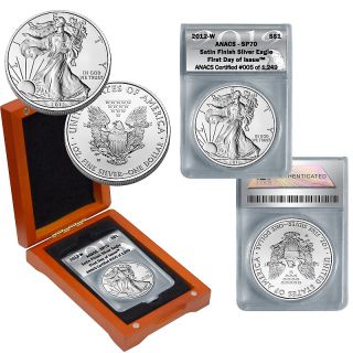 2012 Silver Eagle Walking Liberty Dollar LE Coin,   ANACS SP70