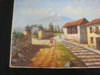 Segundo Endara Ecuador Village Original Oil Painting