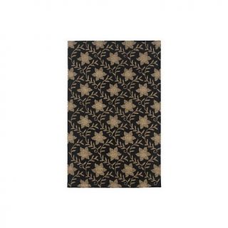 Rizzy Home Country Tufted Black and Beige Floral Rug