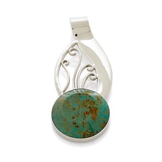 Jay King Alecia Green Turquoise Sterling Silver Pendant