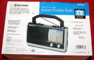 emerson rp6250 am fm portable instant weather radio nib