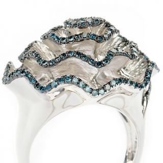 Jewelry Rings Gemstone 0.92ct Diamond Sterling Silver Rose Ring