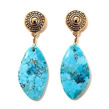 studio barse bronze abstract gemstone drop earrings $ 59 90