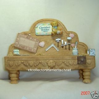  Cherished Teddies Display Antique Tool Bench