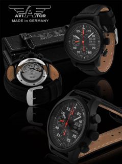 PVD Black Chronograph Swiss Made ETA Valjoux 7750 Automatic Movement