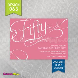 Personalised Birthday Party Invitations 18th 21st 30th