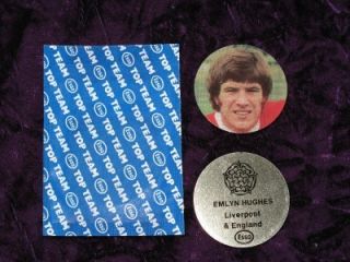 Esso Top Team Squad Disc 1970s Emlyn Hughes in Packet