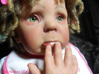 Reborntoddler Biracial Girl Green Eyes Dreadlocks Donna RuBert Tessa