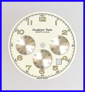 Excelsior Park Monte Carlo Vintage Swiss Chronograph Dial