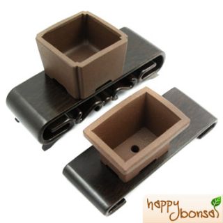 Wood Mini Shohin Bonsai Plant Pot Display Stand 2pc