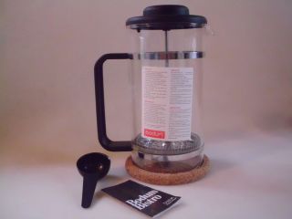 BODUM Coffee Tea BISTRO French PRESS 4 Cup MAKER Scoop Cork Coaster