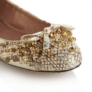 Vince Camuto Friso Leather Embellished Stud and Stone Flat