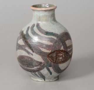 Israel Handcrafted Eva Samuel Glazed Ceramic Vase Extremely RARE
