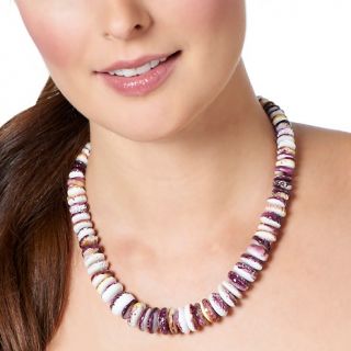 Jay King Purple Shell Sterling Silver Beaded Necklace