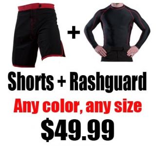  MMA Shorts Rashguard Package Deal