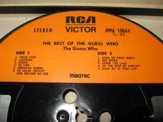  Guess Who RARE 1969 USA Reel Tape RCA Eppa 1004 C 7½ IPS Nice