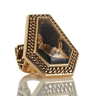 Jewelry Rings Gemstone Studio Barse Black Obsidian Bronze Ring