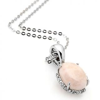 Jewelry Pendants Solitaire Opulent Opaques Pink Morganite and