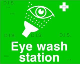 Large First Aid Eye Wash Station 200x250 Sign Sticker Free UK Po P