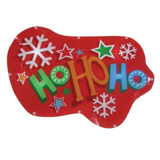 Ho, Ho, Ho Christmas Holiday Snowflake LED Lighted Sign at
