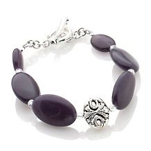 studio barse purple quartz 85 silver toggle bracelet d
