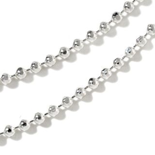 La dea Bendata Sterling Silver Diamond Cut Bead Chain 100 Necklace at