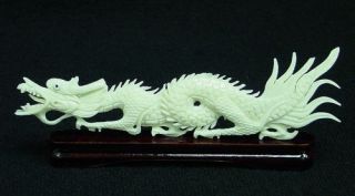 Bone Dragon Sculpture Asian Art Carving Statue Home Decor Collectibles