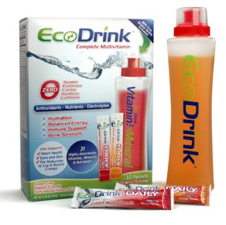 263 Orange Berry Flavored Packets by Eco Drink 2 Sports Bottles Stock