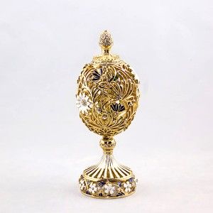 Faberge Egg Resting Butterfly Russian Easter Egg E08 6