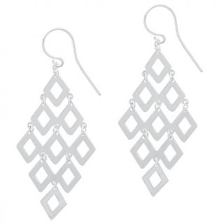 105 3939 sterling silver diamond shaped chandelier earrings note