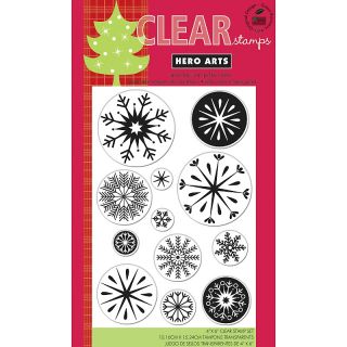 110 6097 hero arts clear stamps 4 x 6 sheet snowflakes rating be the