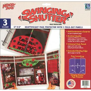 108 9392 scrapbooking memory book swinging shutter page protectors by