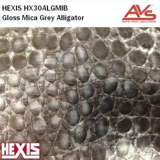 Hexis Gloss Mica Grey Alligator Car Wrap Vinyl Decal Film Sheet 24in x