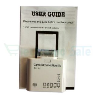 in1 USB Camera Connection Kit SD TF Card Reader Adapter for iPad 2