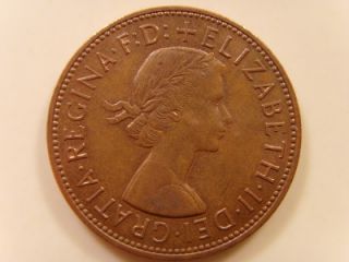 1967 one penny queen elizabeth ii british coin